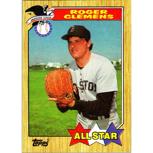 1987 Topps #614 Roger Clemens EX Excellent Boston Red Sox Baseball Card - Baseball Card Single