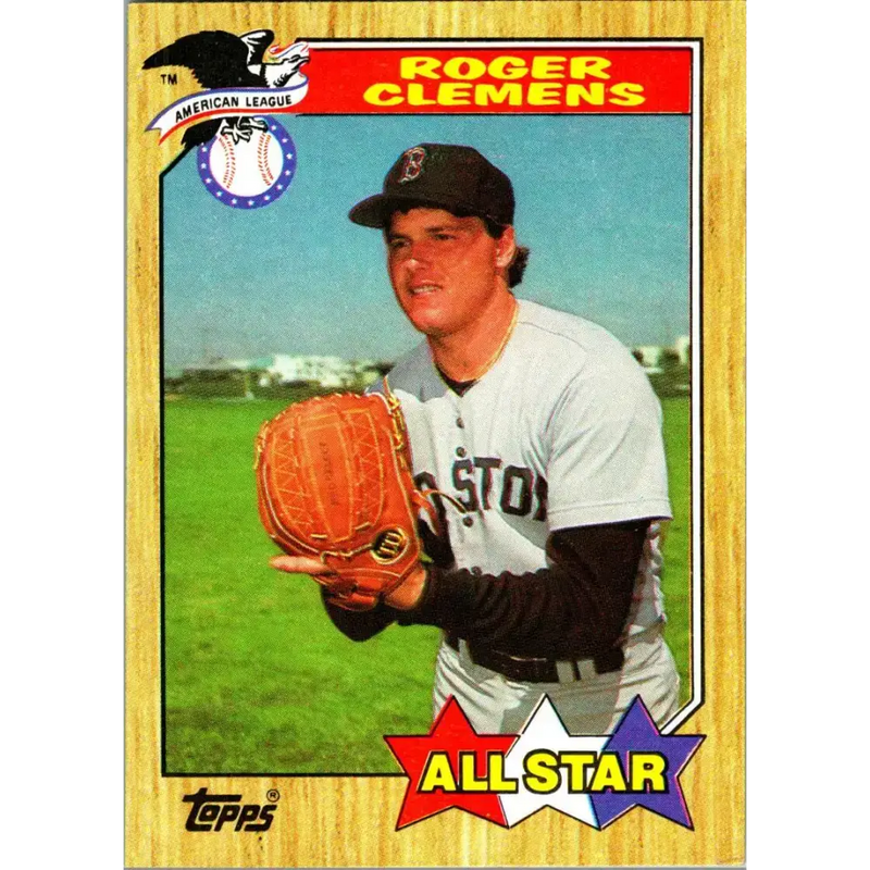1987 Topps #614 Roger Clemens EX Excellent Boston Red Sox Baseball Card - Baseball Card Single
