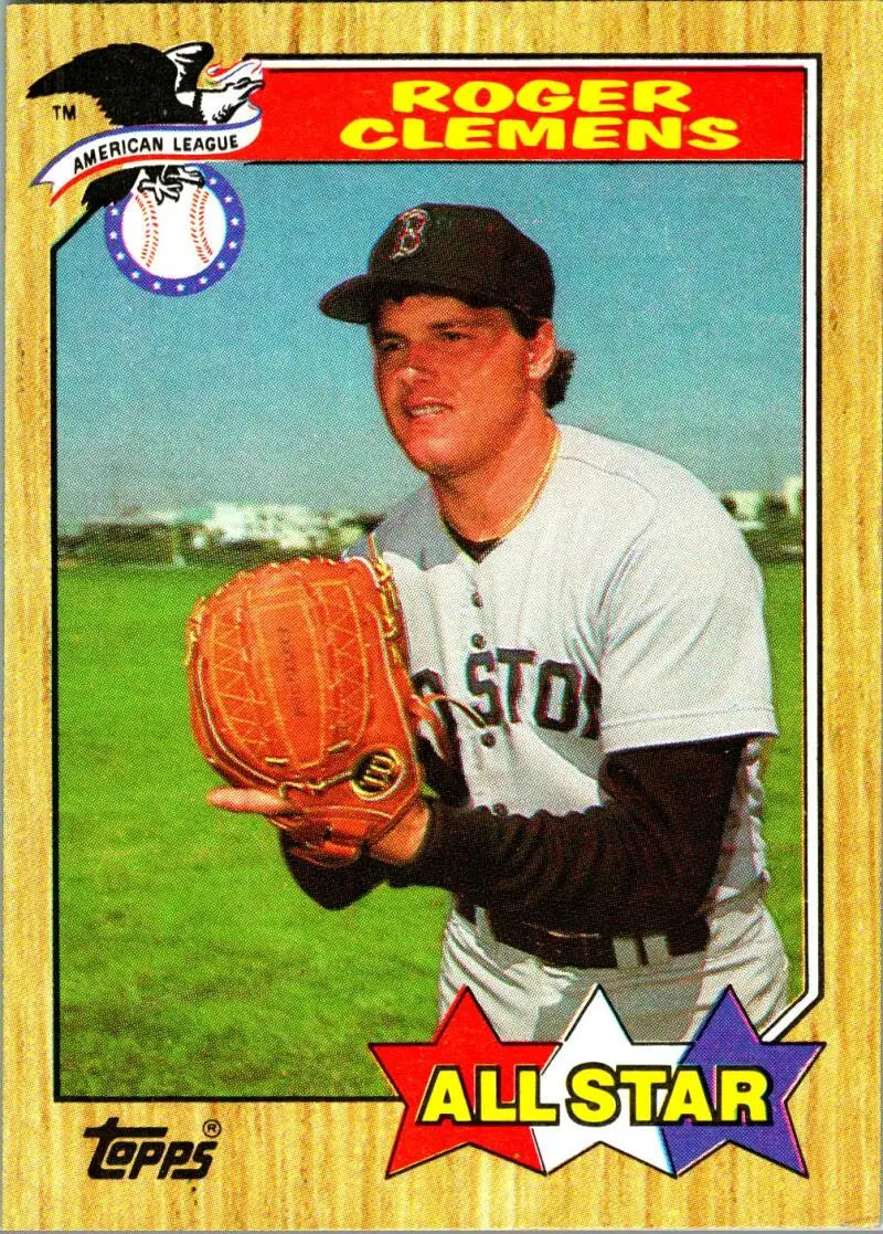 1987 Topps #614 Roger Clemens EX Excellent Boston Red Sox Baseball Card - Baseball Card Single