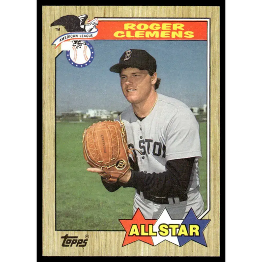 1987 Topps #614 Roger Clemens EX/NM Boston Red Sox Baseball Card