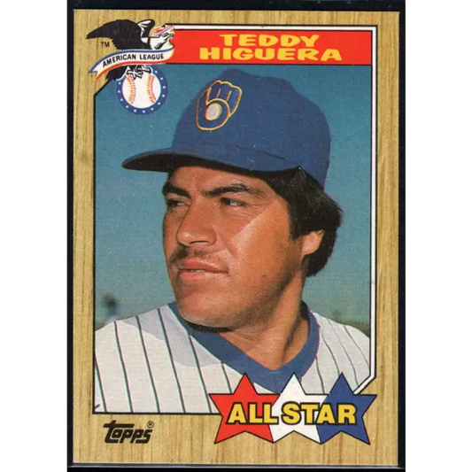1987 Topps #615 Teddy Higuera EX Excellent Milwaukee Brewers Baseball Card