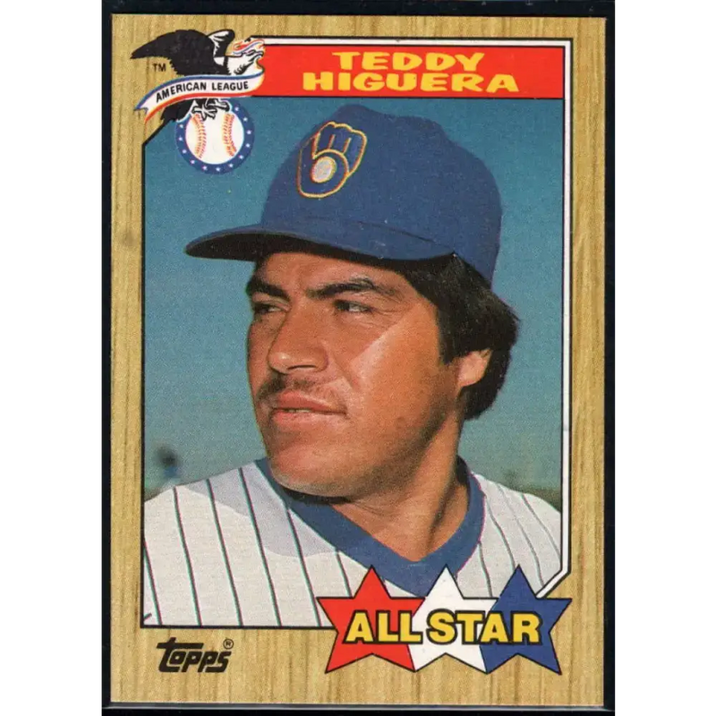 1987 Topps #615 Teddy Higuera EX Excellent Milwaukee Brewers Baseball Card - Baseball Card Single