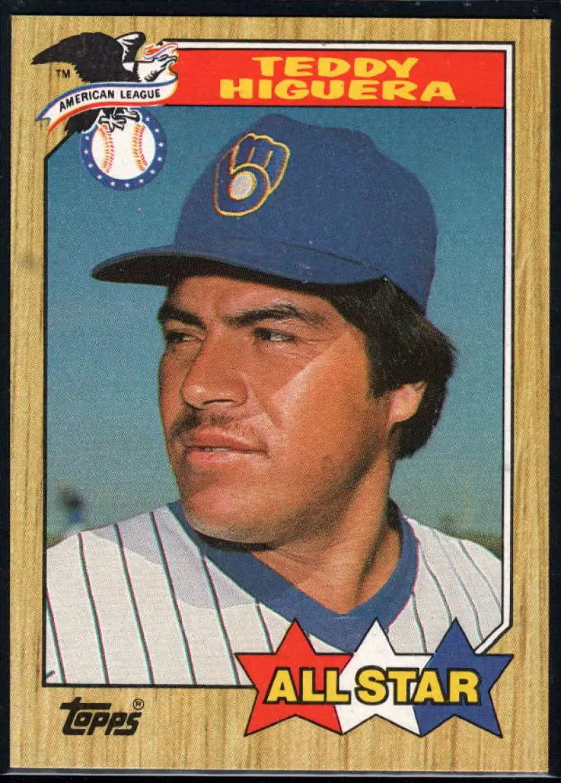 1987 Topps #615 Teddy Higuera EX Excellent Milwaukee Brewers Baseball Card - Baseball Card Single