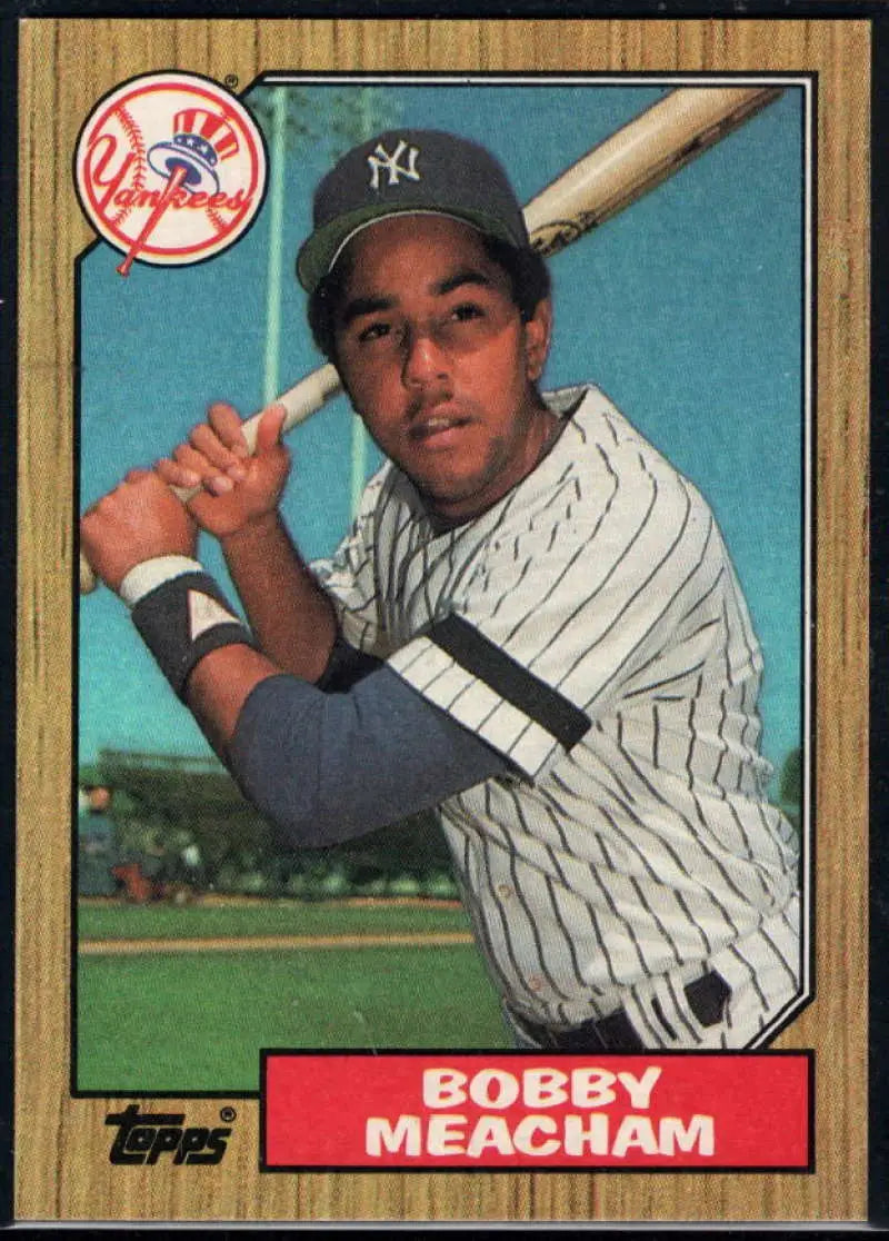 1987 Topps #62 Bobby Meacham EX Excellent New York Yankees Baseball Card - Baseball Card Single