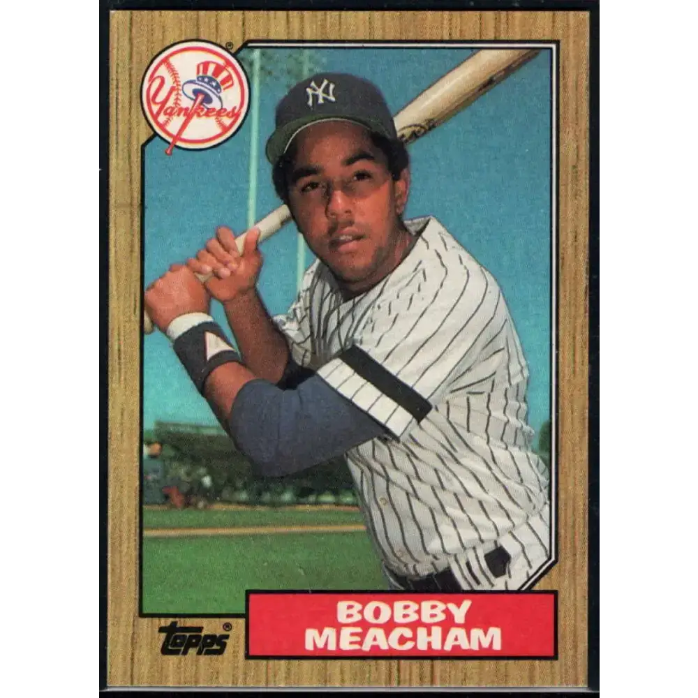 1987 Topps #62 Bobby Meacham EX Excellent New York Yankees Baseball Card - Baseball Card Single