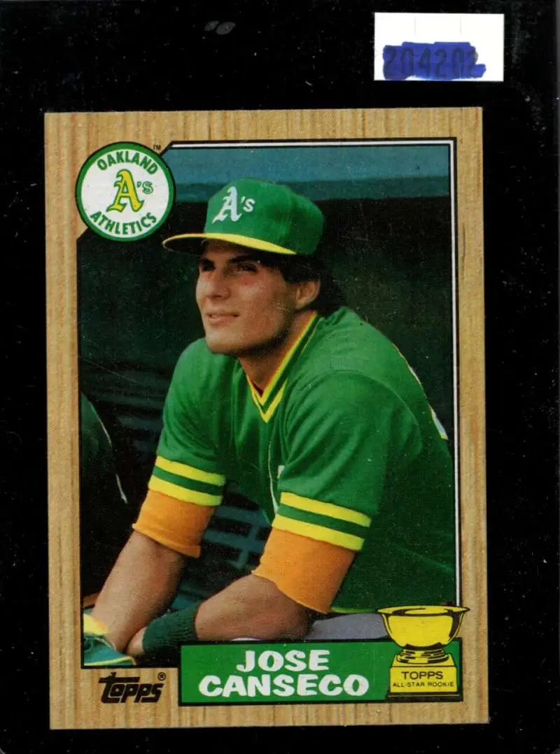 1987 Topps #620 Jose Canseco EX Excellent Oakland Athletics Baseball Card - Baseball Card Single