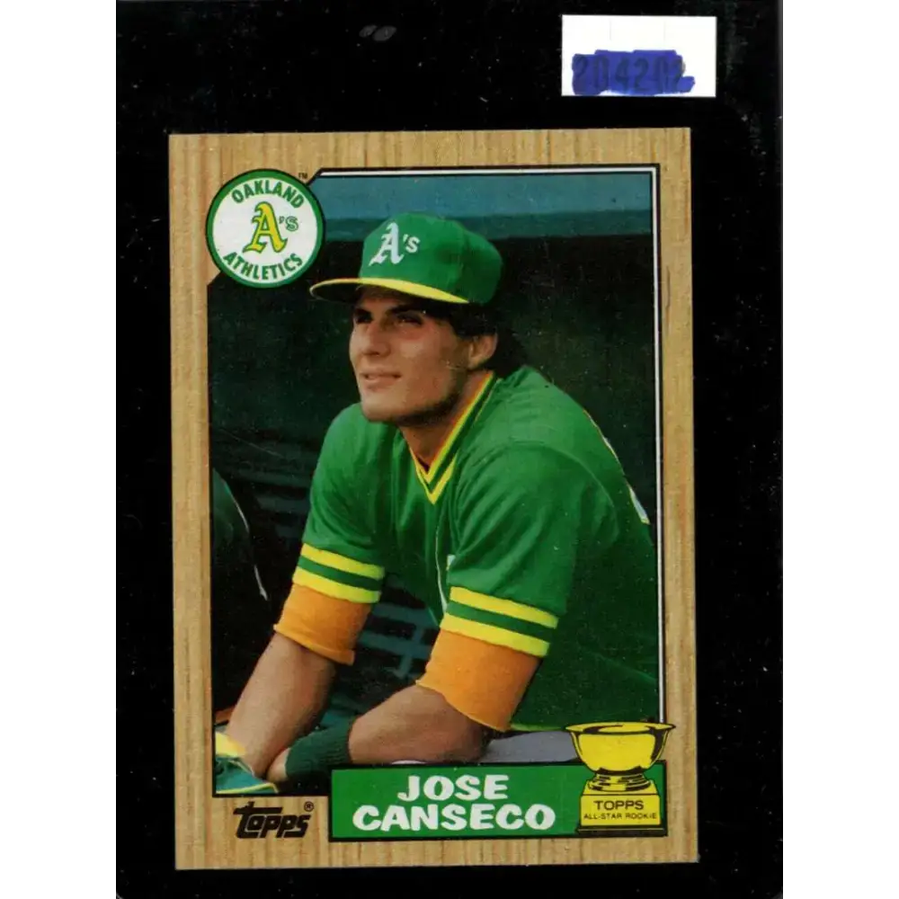 1987 Topps #620 Jose Canseco EX Excellent Oakland Athletics Baseball Card - Baseball Card Single