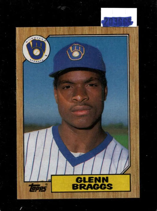 1987 Topps #622 Glenn Braggs EX Excellent RC Rookie Milwaukee Brewers Baseball Card - Baseball Card Single