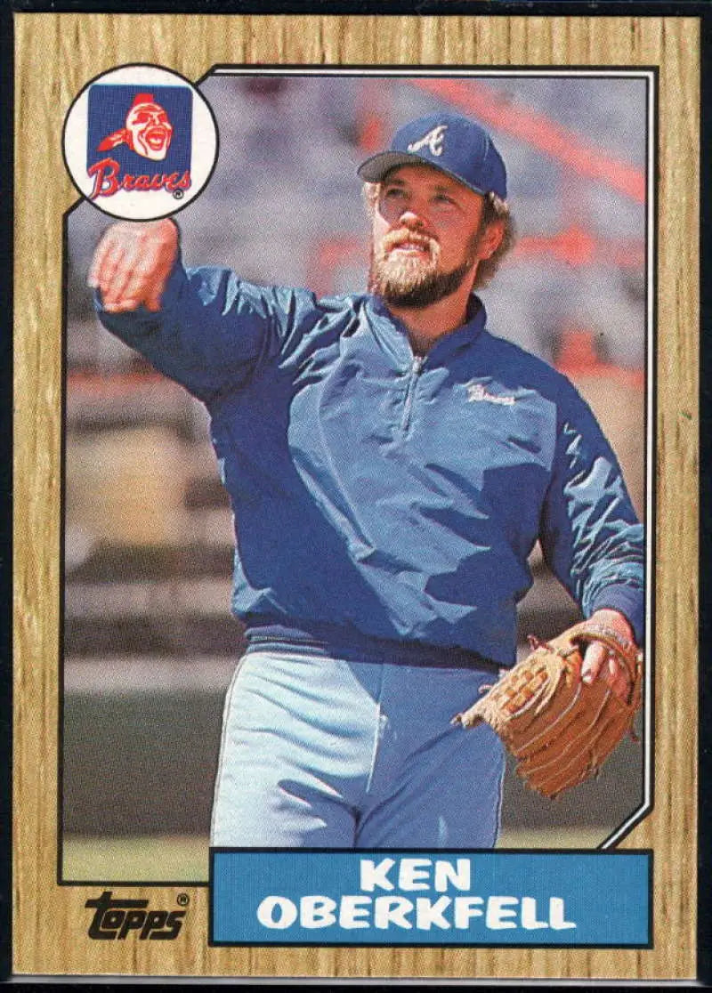 1987 Topps #627 Ken Oberkfell EX Excellent Atlanta Braves Baseball Card - Baseball Card Single