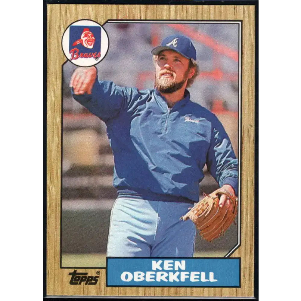 1987 Topps #627 Ken Oberkfell EX Excellent Atlanta Braves Baseball Card - Baseball Card Single
