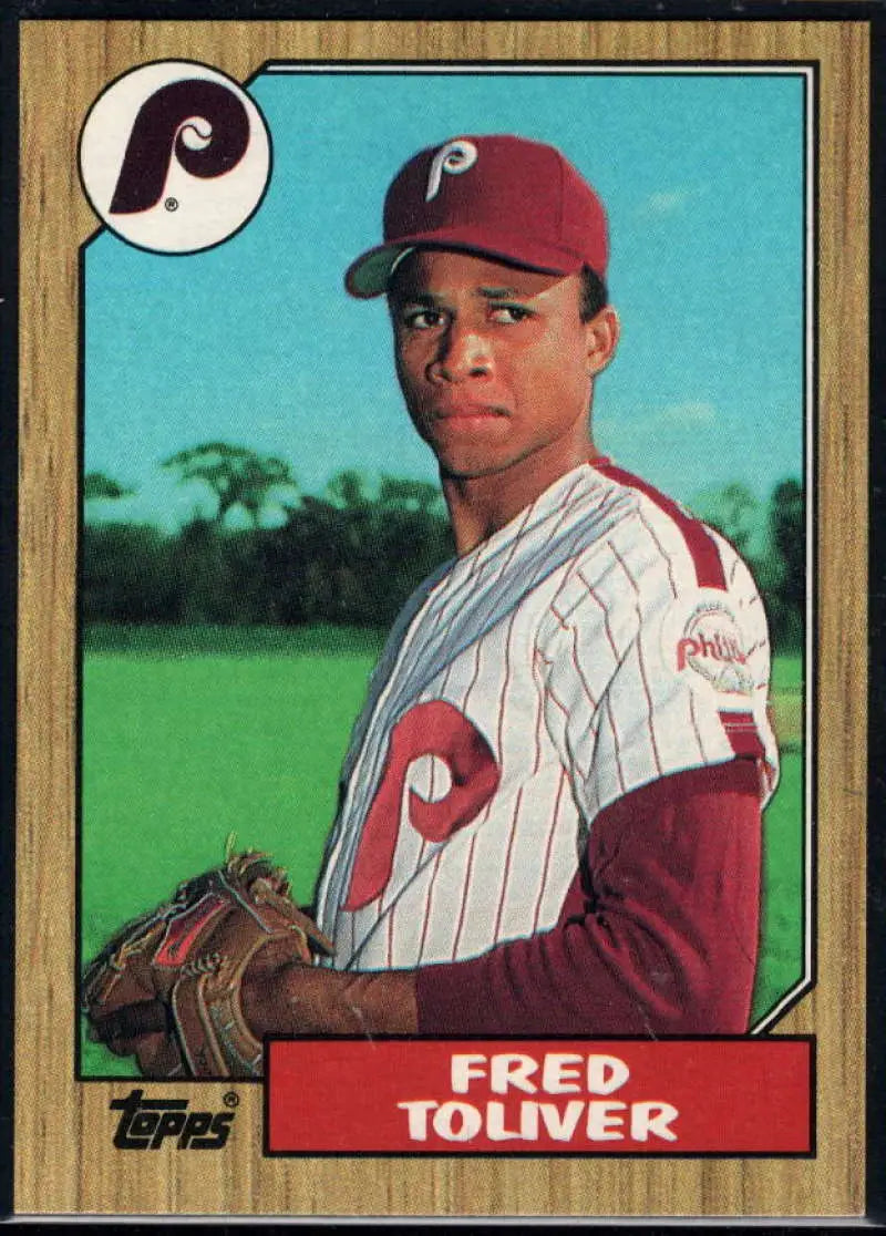 1987 Topps #63 Fred Toliver EX Excellent Philadelphia Phillies Baseball Card - Baseball Card Single