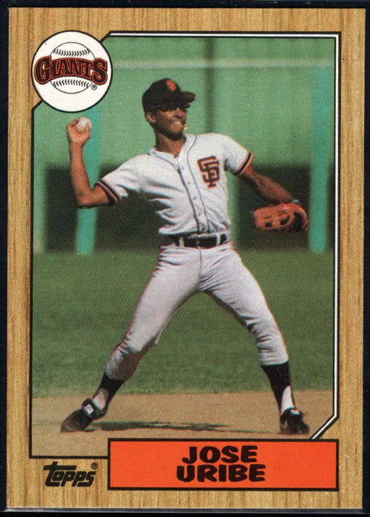 1987 Topps #633 Jose Uribe EX Excellent San Francisco Giants Baseball Card - Baseball Card Single