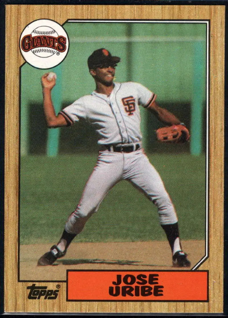 1987 Topps #633 Jose Uribe EX Excellent San Francisco Giants Baseball Card - Baseball Card Single