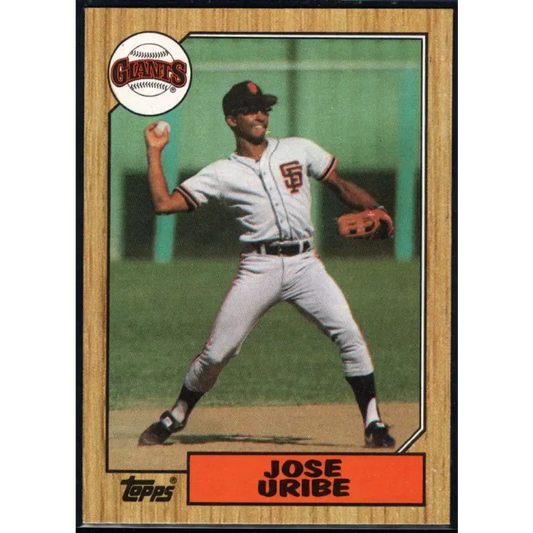 1987 Topps #633 Jose Uribe EX Excellent San Francisco Giants Baseball Card - Baseball Card Single