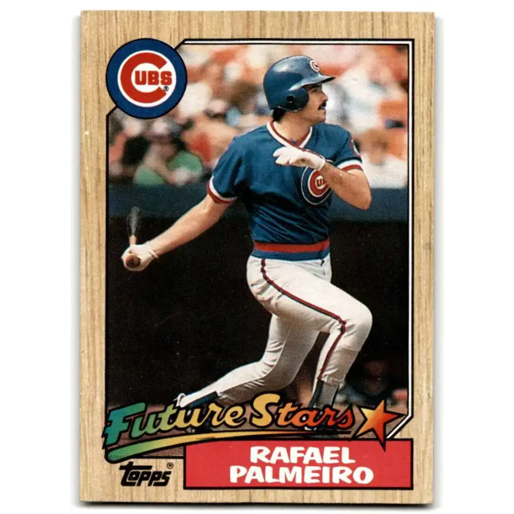 1987 Topps #634 Rafael Palmeiro EX Excellent RC Rookie Chicago Cubs Baseball Card - Baseball Card Single