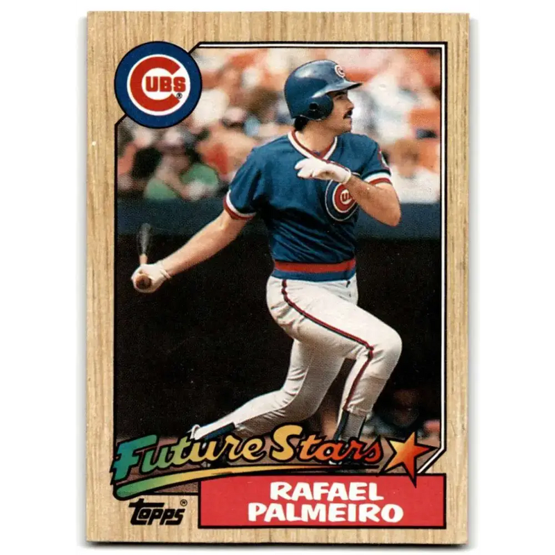 1987 Topps #634 Rafael Palmeiro EX Excellent RC Rookie Chicago Cubs Baseball Card - Baseball Card Single