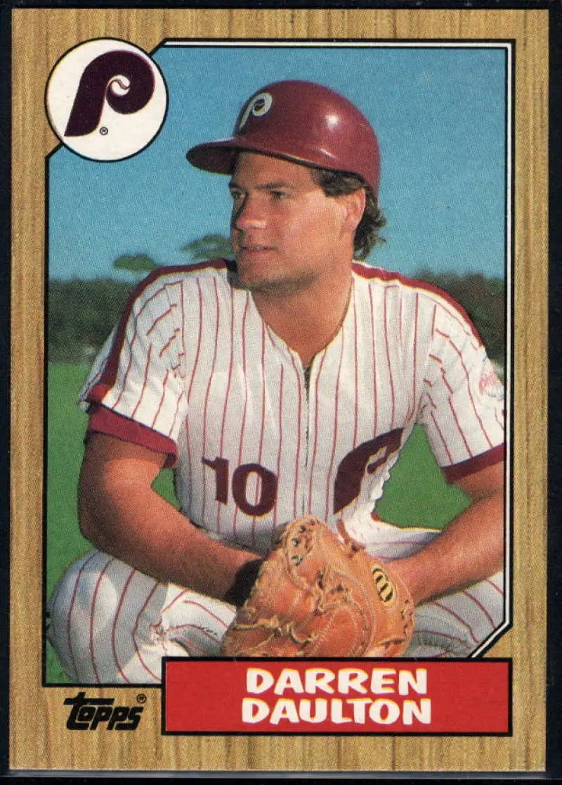 1987 Topps #636 Darren Daulton EX Excellent Philadelphia Phillies Baseball Card - Baseball Card Single