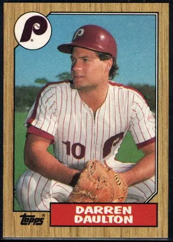 Vintage Darren Daulton baseball card in Phillies uniform from 1987 Topps NM Near Mint