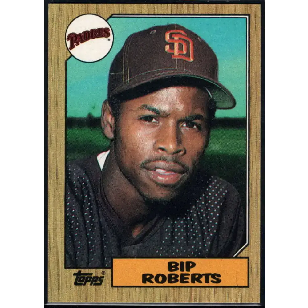 1987 Topps #637 Bip Roberts EX Excellent RC Rookie San Diego Padres Baseball Card - Baseball Card Single
