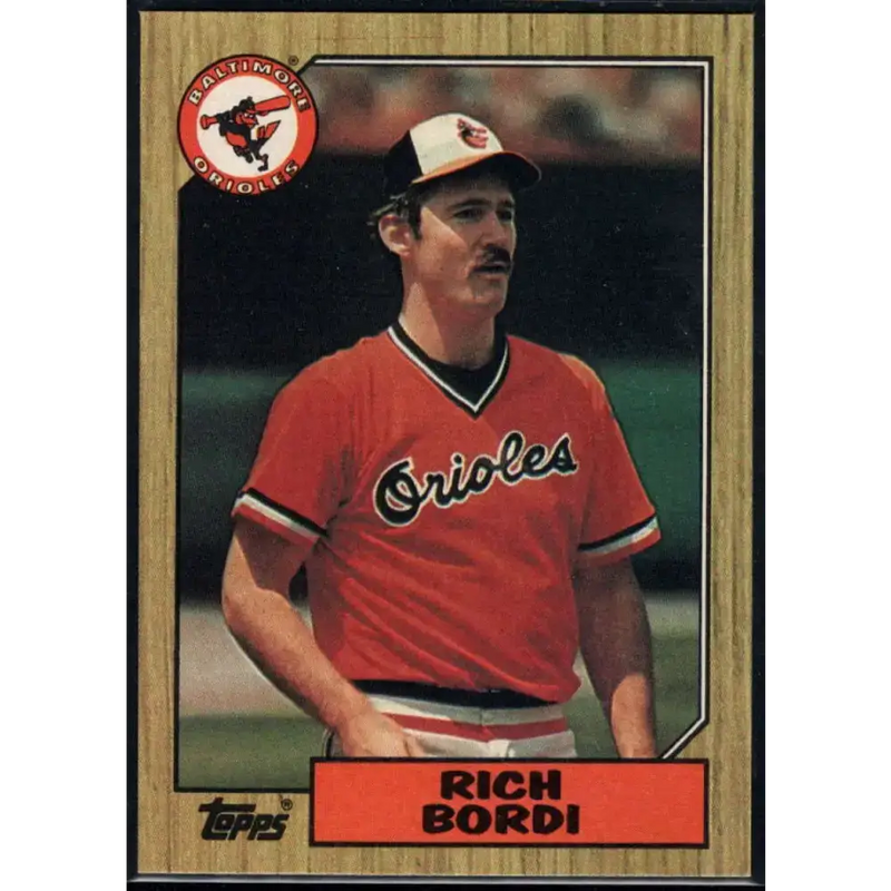 1987 Topps #638 Rich Bordi EX Excellent Baltimore Orioles Baseball Card - Baseball Card Single