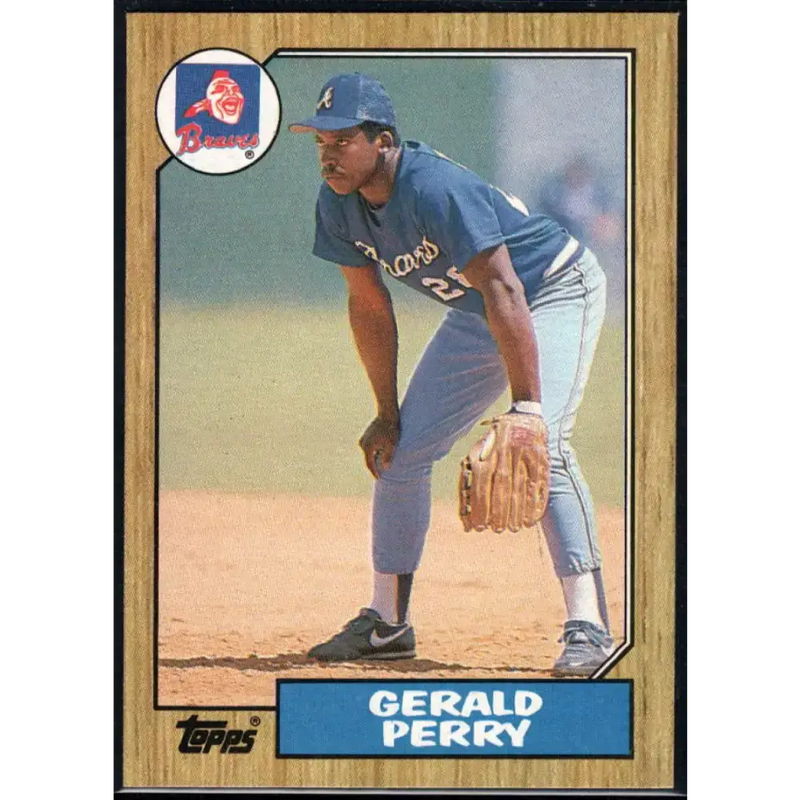 1987 Topps #639 Gerald Perry EX Excellent Atlanta Braves Baseball Card - Baseball Card Single