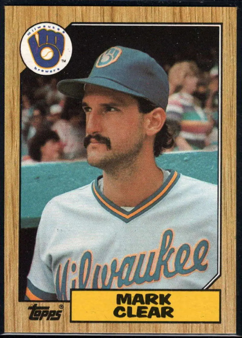 1987 Topps #640 Mark Clear EX Excellent Milwaukee Brewers Baseball Card - Baseball Card Single