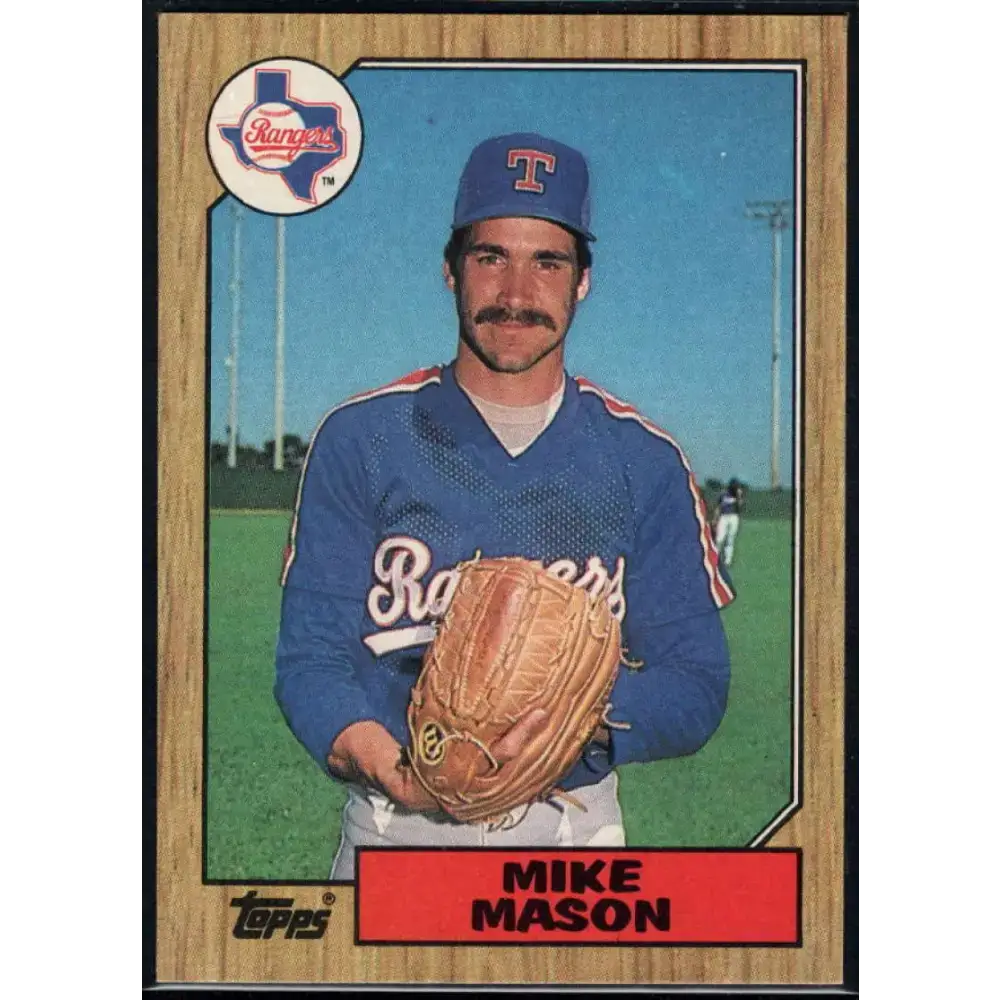 1987 Topps #646 Mike Mason EX Excellent Texas Rangers Baseball Card - Baseball Card Single
