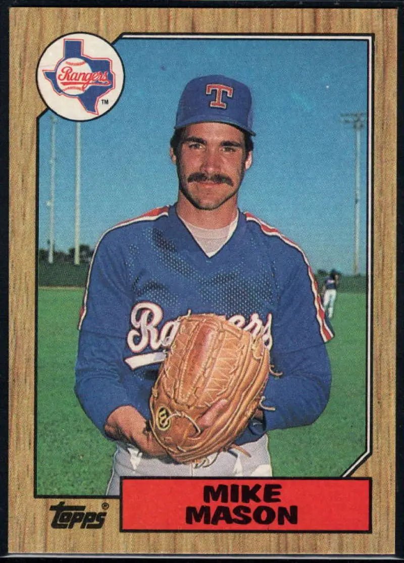 1987 Topps #646 Mike Mason EX Excellent Texas Rangers Baseball Card - Baseball Card Single