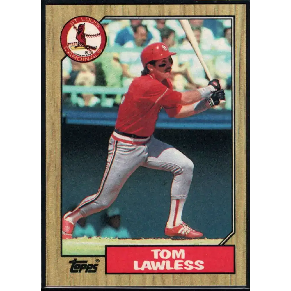 1987 Topps #647 Tom Lawless EX Excellent St. Louis Cardinals Baseball Card - Baseball Card Single