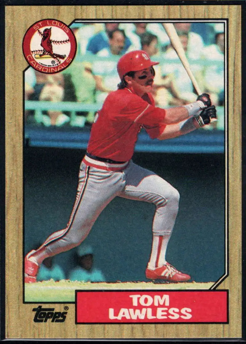 1987 Topps #647 Tom Lawless EX Excellent St. Louis Cardinals Baseball Card - Baseball Card Single