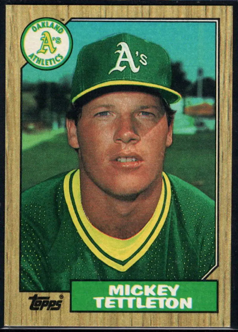 1987 Topps #649 Mickey Tettleton EX Excellent Oakland Athletics Baseball Card - Baseball Card Single