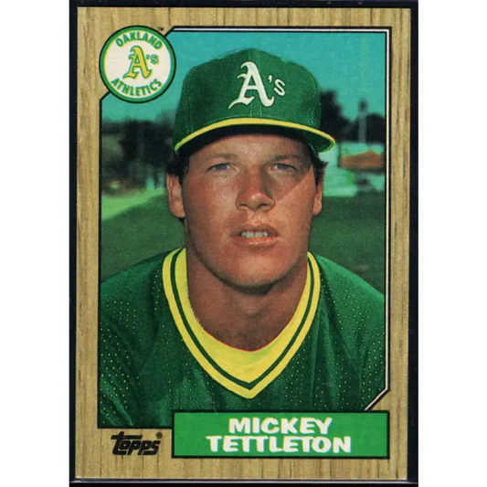 1987 Topps #649 Mickey Tettleton EX Excellent Oakland Athletics Baseball Card