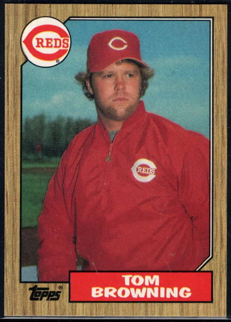 1987 Topps #65 Tom Browning EX Excellent Cincinnati Reds Baseball Card - Baseball Card Single