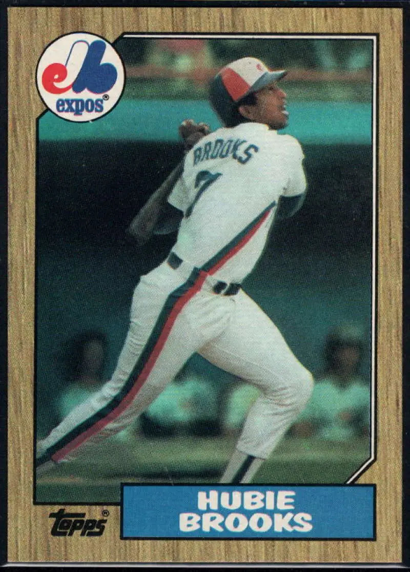 1987 Topps #650 Hubie Brooks EX Excellent Montreal Expos Baseball Card - Baseball Card Single