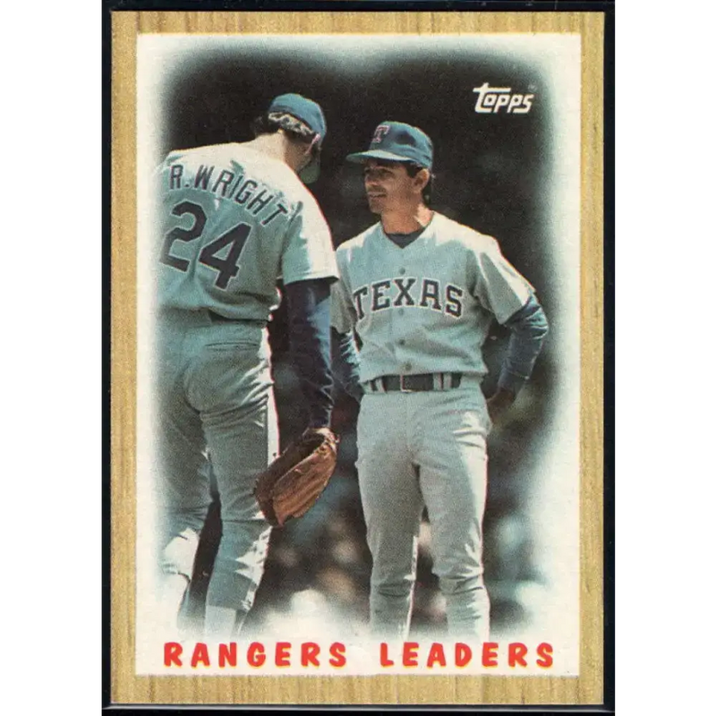 1987 Topps #656 Ricky Wright/Bobby Valentine EX Excellent Texas Rangers Baseball Card - Baseball Card Single