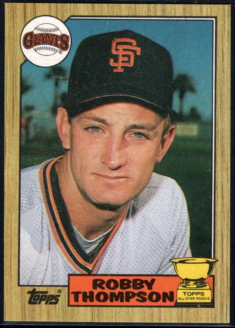 1987 Topps #658 Robby Thompson EX Excellent RC Rookie San Francisco Giants Baseball Card - Baseball Card Single