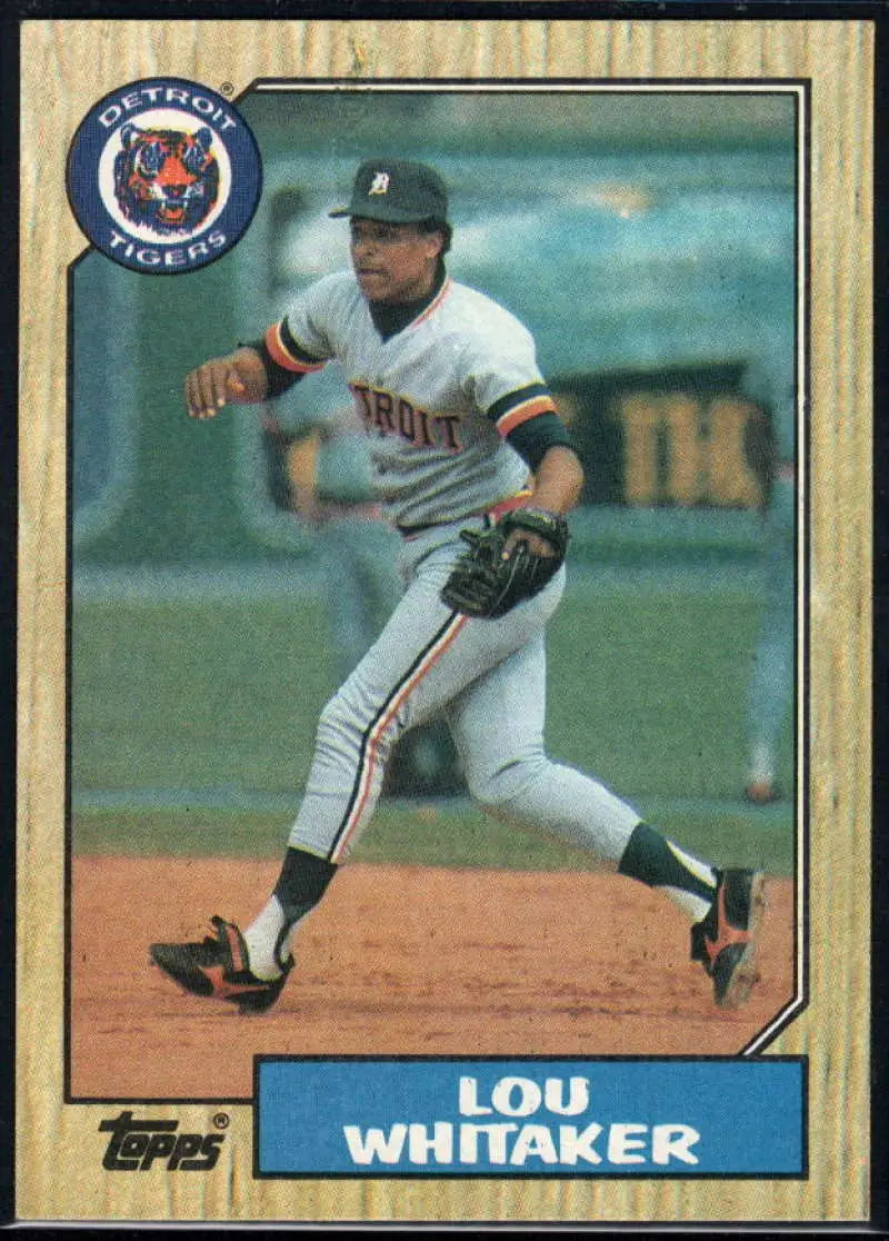 1987 Topps #661 Lou Whitaker EX Excellent Detroit Tigers Baseball Card - Baseball Card Single
