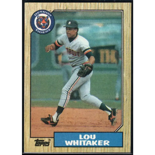 1987 Topps #661 Lou Whitaker EX Excellent Detroit Tigers Baseball Card