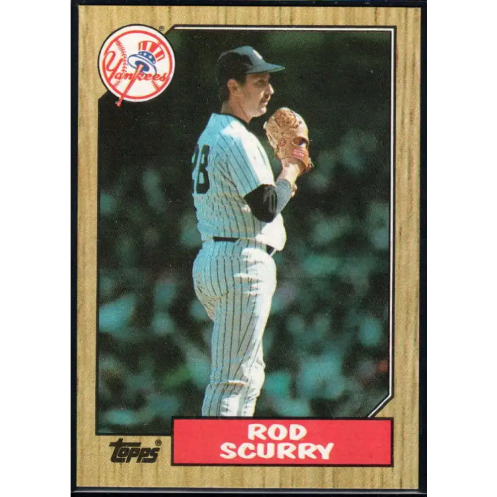 1987 Topps #665 Rod Scurry EX Excellent New York Yankees Baseball Card - Baseball Card Single