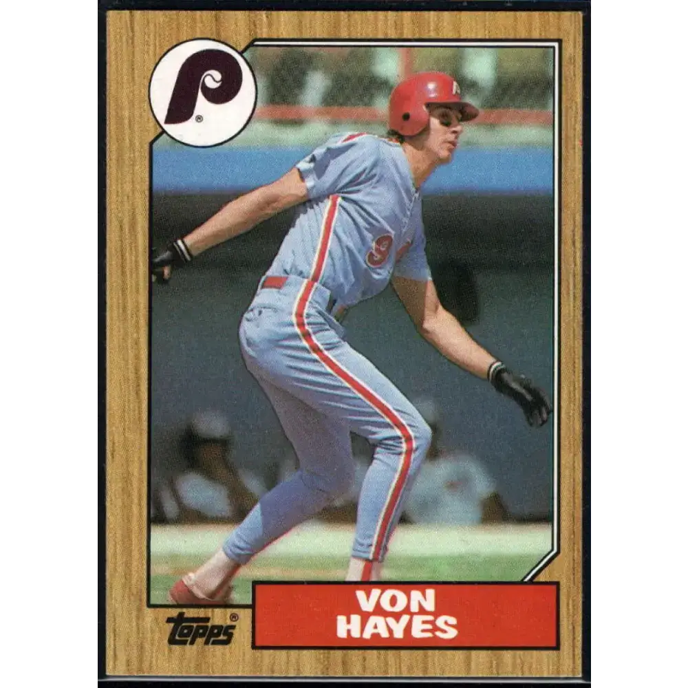1987 Topps #666 Von Hayes EX Excellent Philadelphia Phillies Baseball Card - Baseball Card Single