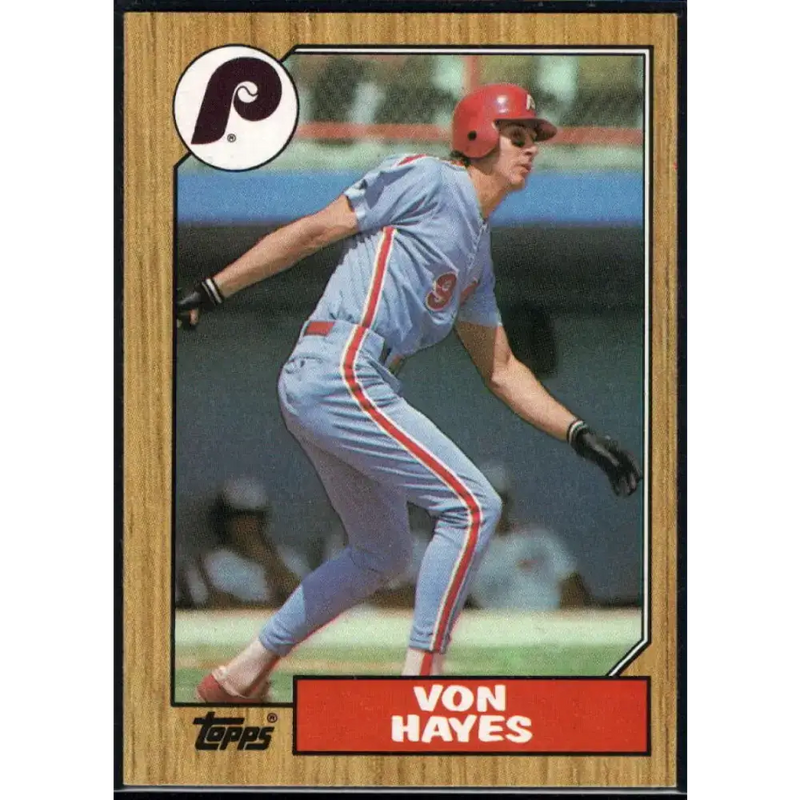 1987 Topps #666 Von Hayes EX Excellent Philadelphia Phillies Baseball Card - Baseball Card Single