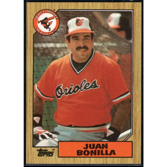 1987 Topps #668 Juan Bonilla EX Excellent Baltimore Orioles Baseball Card - Baseball Card Single