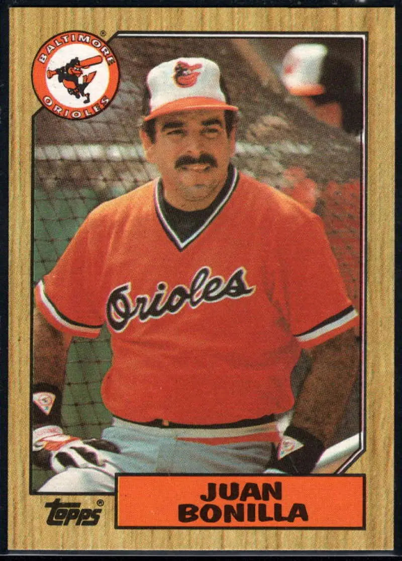 1987 Topps #668 Juan Bonilla EX Excellent Baltimore Orioles Baseball Card - Baseball Card Single