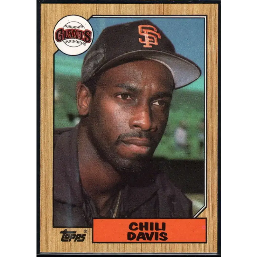 1987 Topps #672 Chili Davis EX Excellent San Francisco Giants Baseball Card - Baseball Card Single