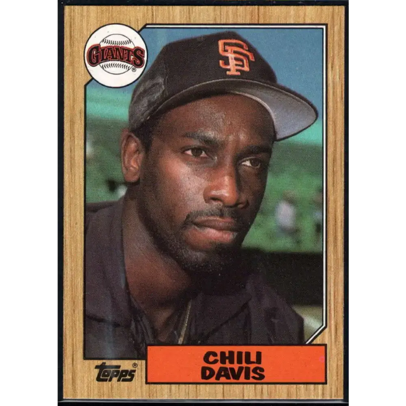 1987 Topps #672 Chili Davis EX Excellent San Francisco Giants Baseball Card - Baseball Card Single