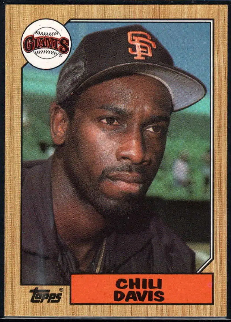 1987 Topps #672 Chili Davis EX Excellent San Francisco Giants Baseball Card - Baseball Card Single