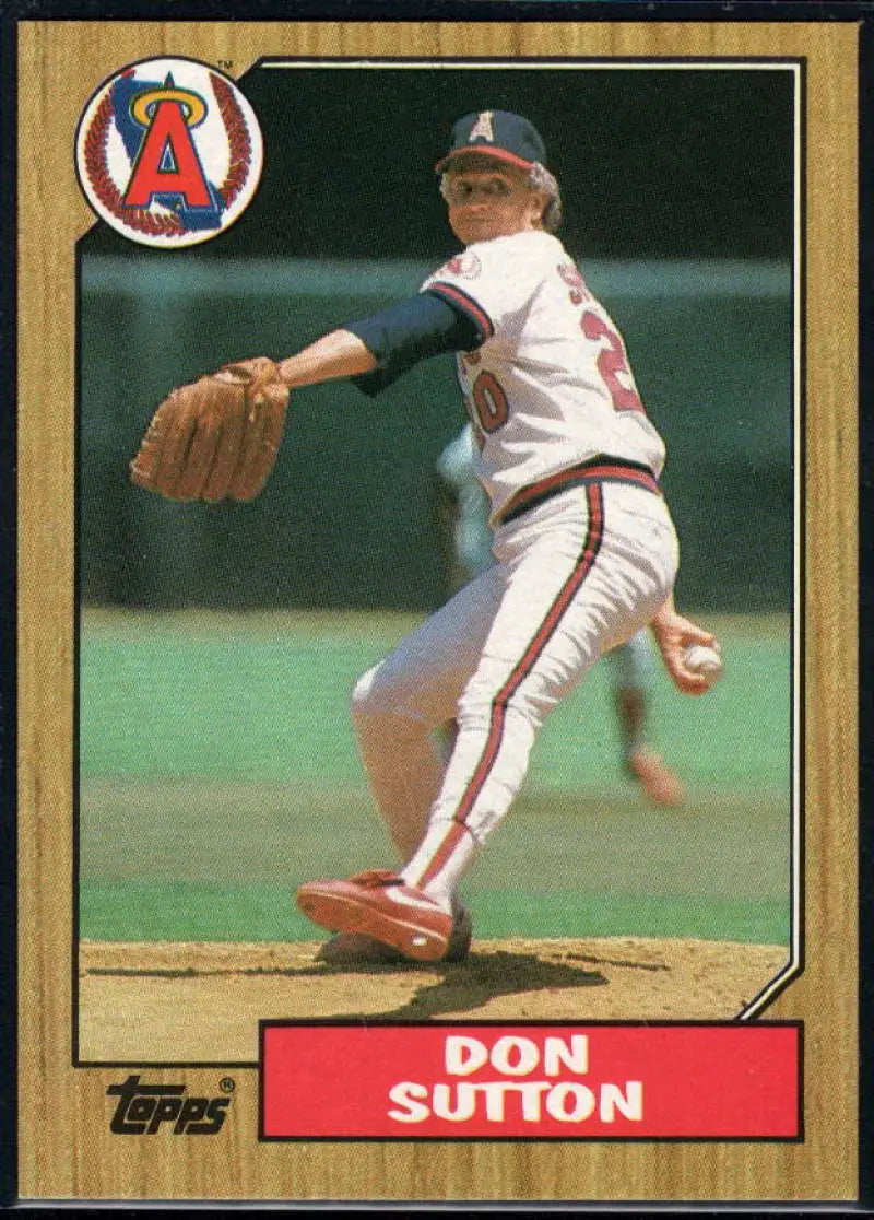 1987 Topps #673 Don Sutton EX Excellent California Angels Baseball Card - Baseball Card Single