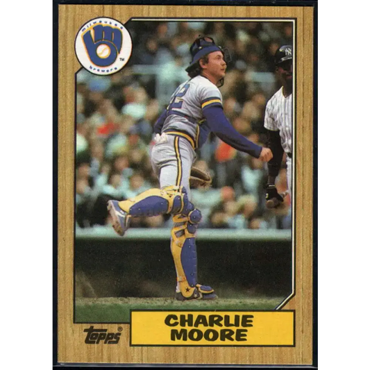 1987 Topps #676 Charlie Moore EX Excellent Milwaukee Brewers Baseball Card