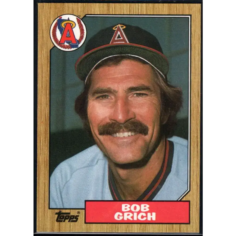1987 Topps #677 Bobby Grich EX Excellent California Angels Baseball Card - Baseball Card Single