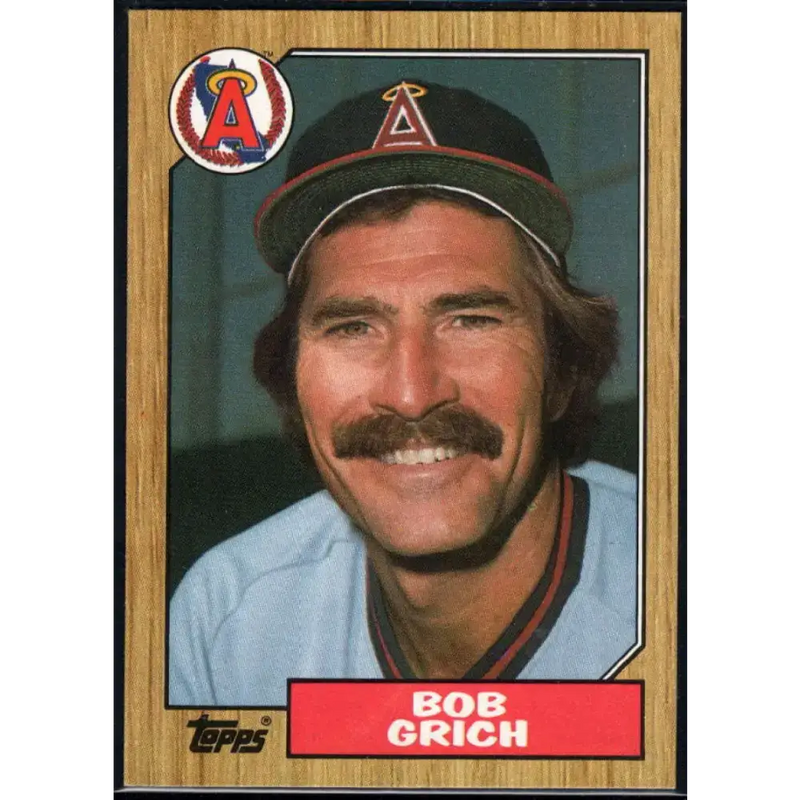 1987 Topps #677 Bobby Grich EX Excellent California Angels Baseball Card - Baseball Card Single